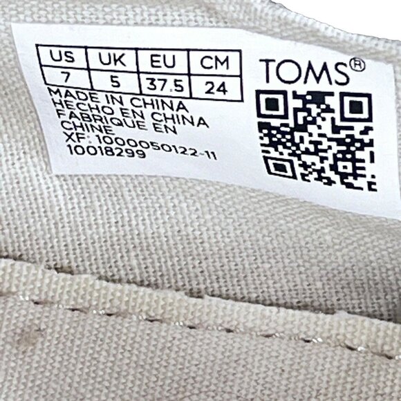 Toms Womens Sz 7 Slip On Canvas Casual Shoes Alpargatas Loafer Olive Green Camo - Picture 11 of 16